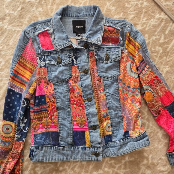 Desigual Patchwork Denim Jacket – EU 38 (US 6) - Picture 3 of 8